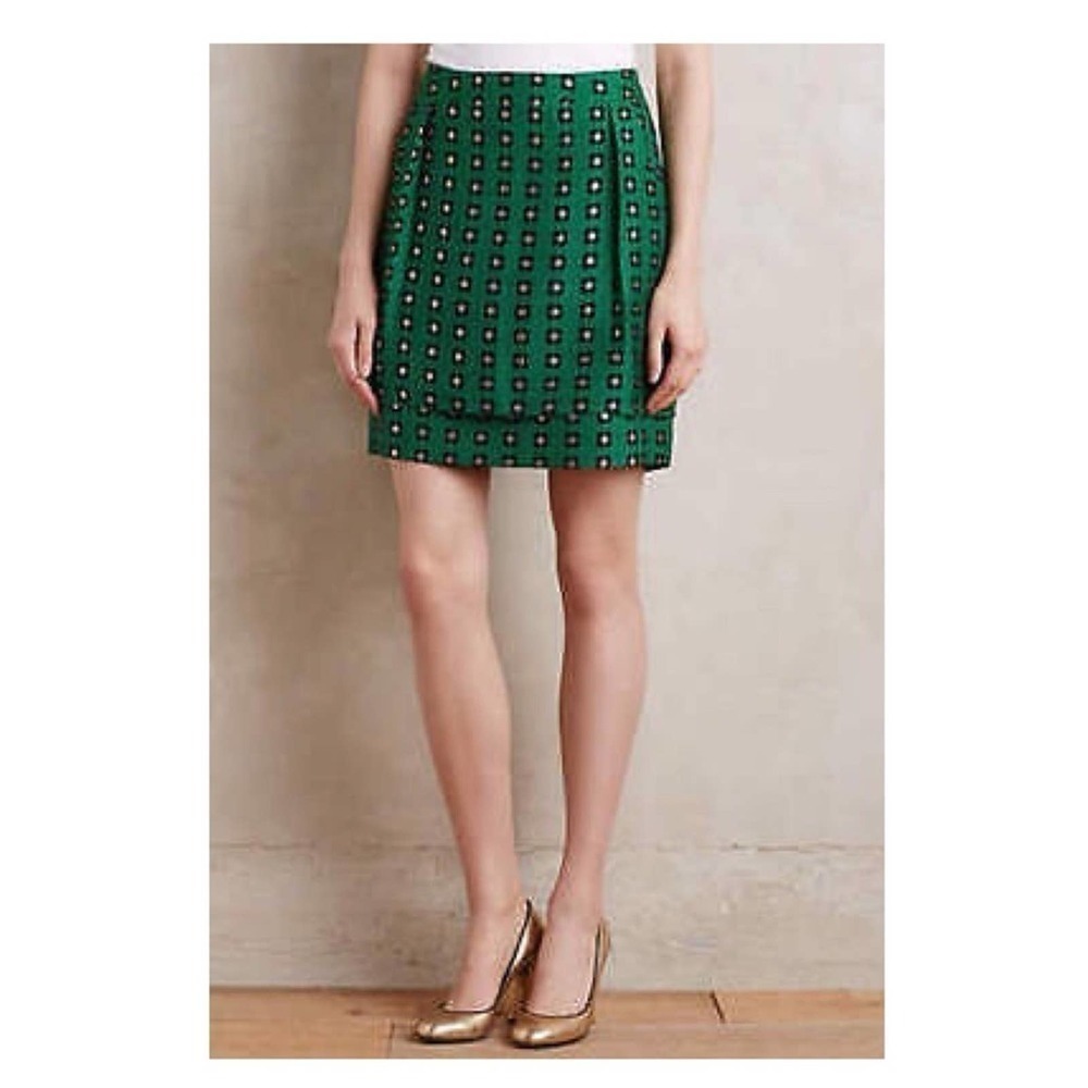 Anthropologie Garden Glimmer Skirt HD Paris 0P